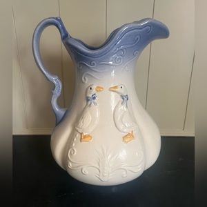 Vintage geese pitcher porcelain